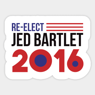 Re-Elect Jed Bartlet 2016 (Flag) Sticker